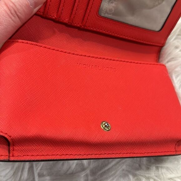 MICHAEL Kors Red Floral Wristlet Phone Tech Case - Picture 9 of 16